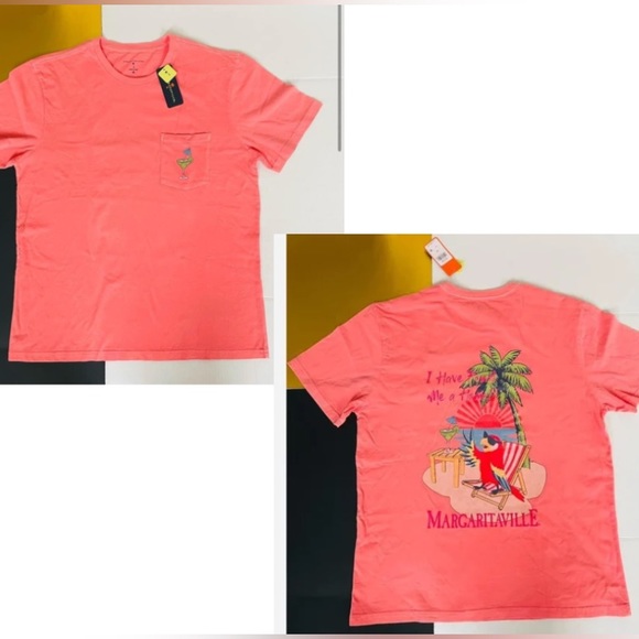 NWT Jimmy Buffett Margaritaville peach amber Shirt size Medium *L25 - Picture 1 of 6